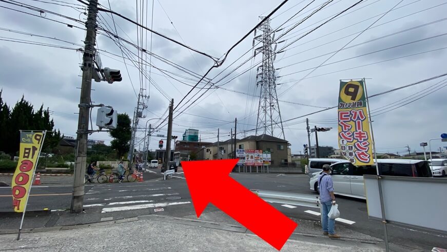 「上根橋」バス停からの行き方