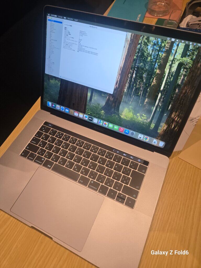 MacBook Pro 2018 15インチ A1990キーボード交換＋バッテリー交換